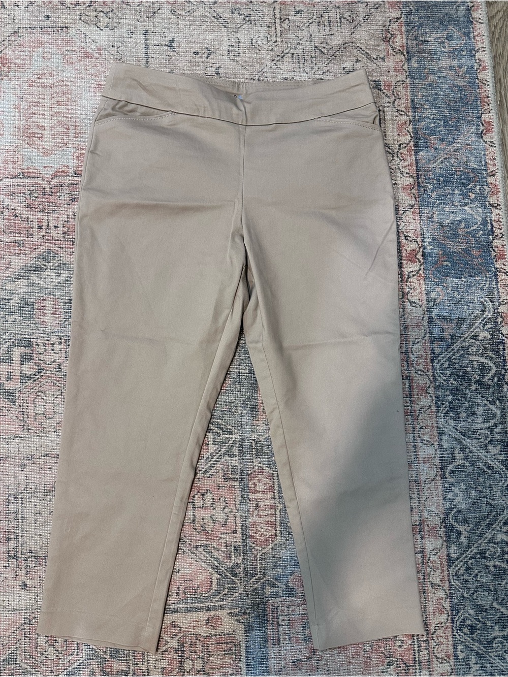 Croft & Barrow Tan Stretch Waistband Pants
